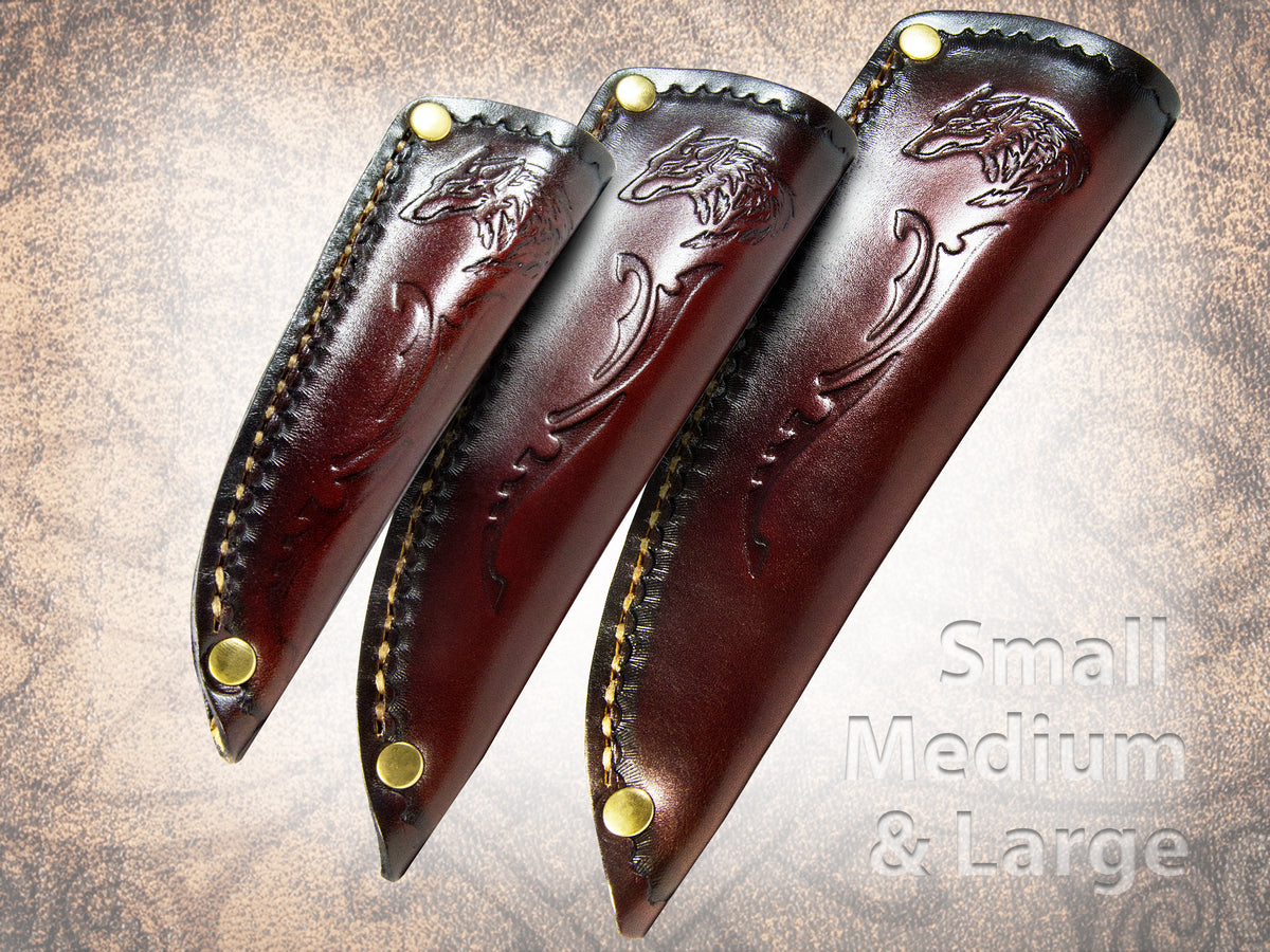 Hand Made Leather Knife Sheath - W/Leg Strap by Strong Horse Leather