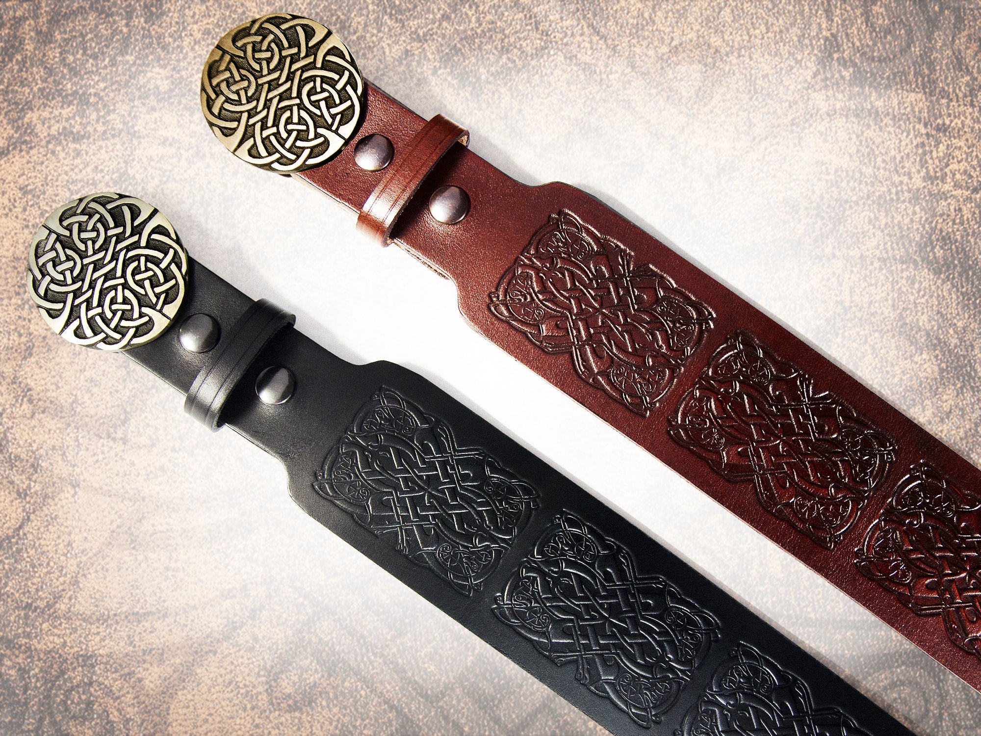 Handmade Leather Guitar Strap Solid Full Grain Italian Leather Celtic –  Labyrinth Leather