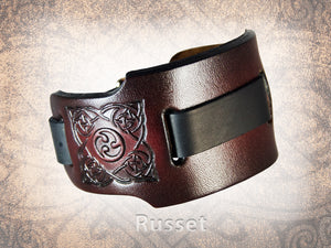 Celtic/Norse Triskel Watch Cuff - Wide